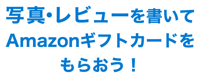 写真・レビューを書いてAmazonギフトカードをもらおう！
