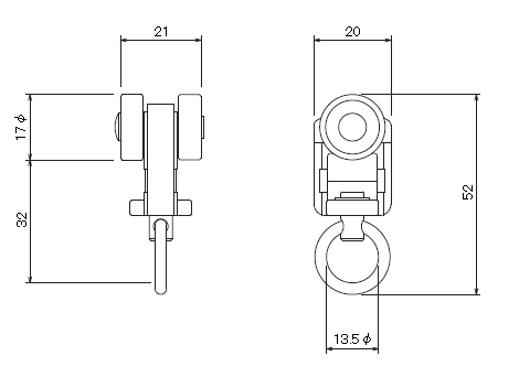 D40 ステンランナーAの寸法図-1