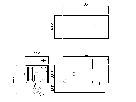 D40 引分車（1車・2車セット）の寸法図-1