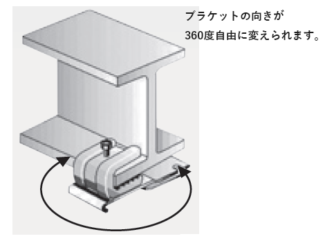 D30 クリップ付天井ブラケット ビスタイプの寸法図-4