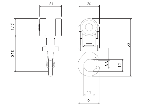D40スナップランナーの寸法図