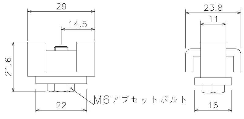 XGキャップストップの寸法図